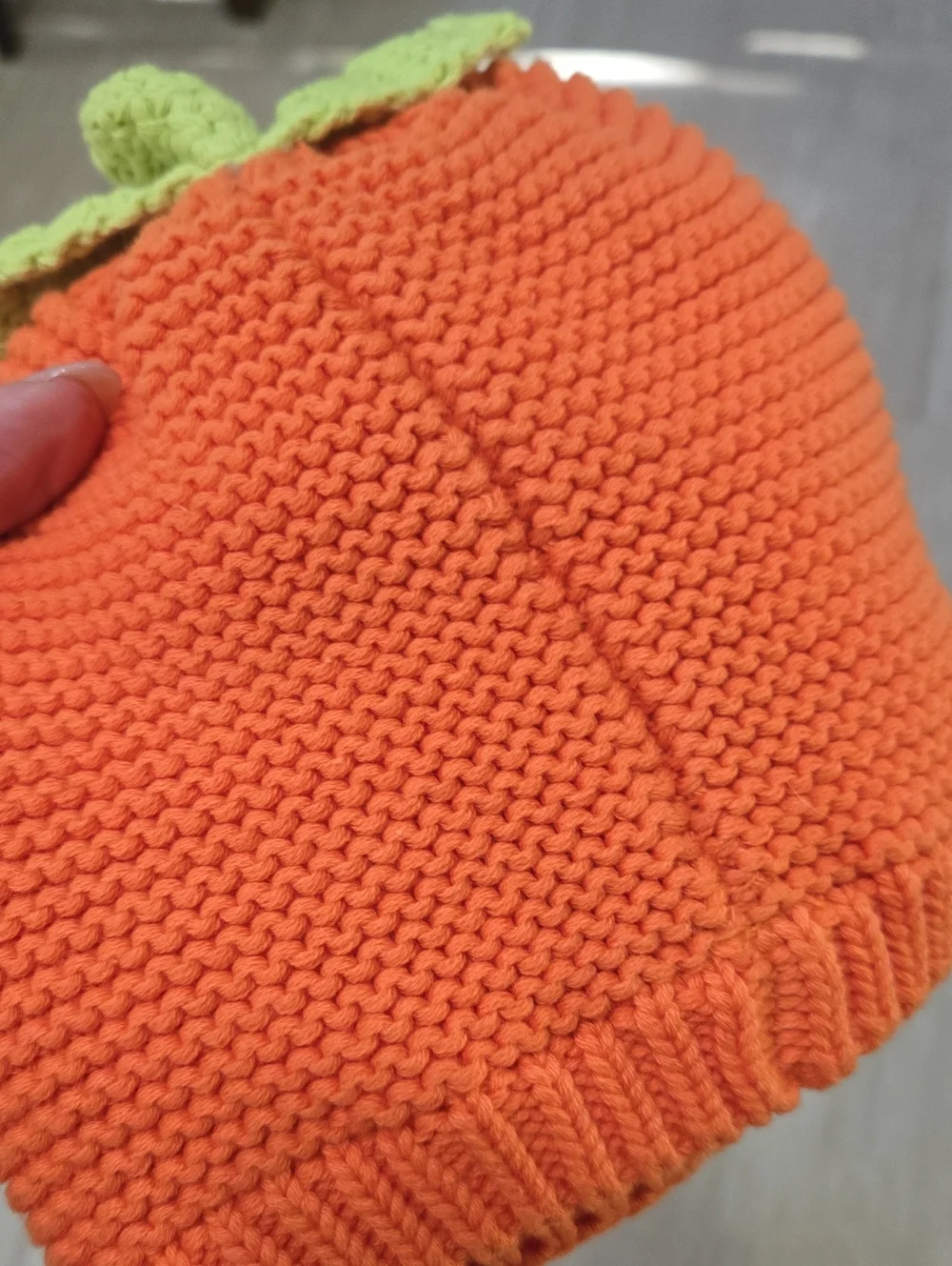 Carter's Unisex Orange Pumpkin Knit Beanie